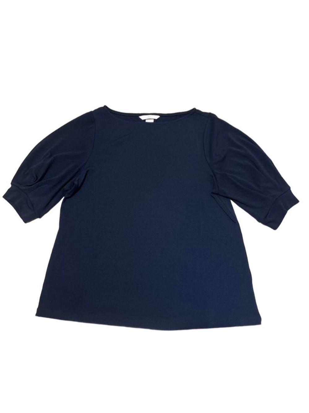 H&M Navy Short Puff-Sleeve Tee